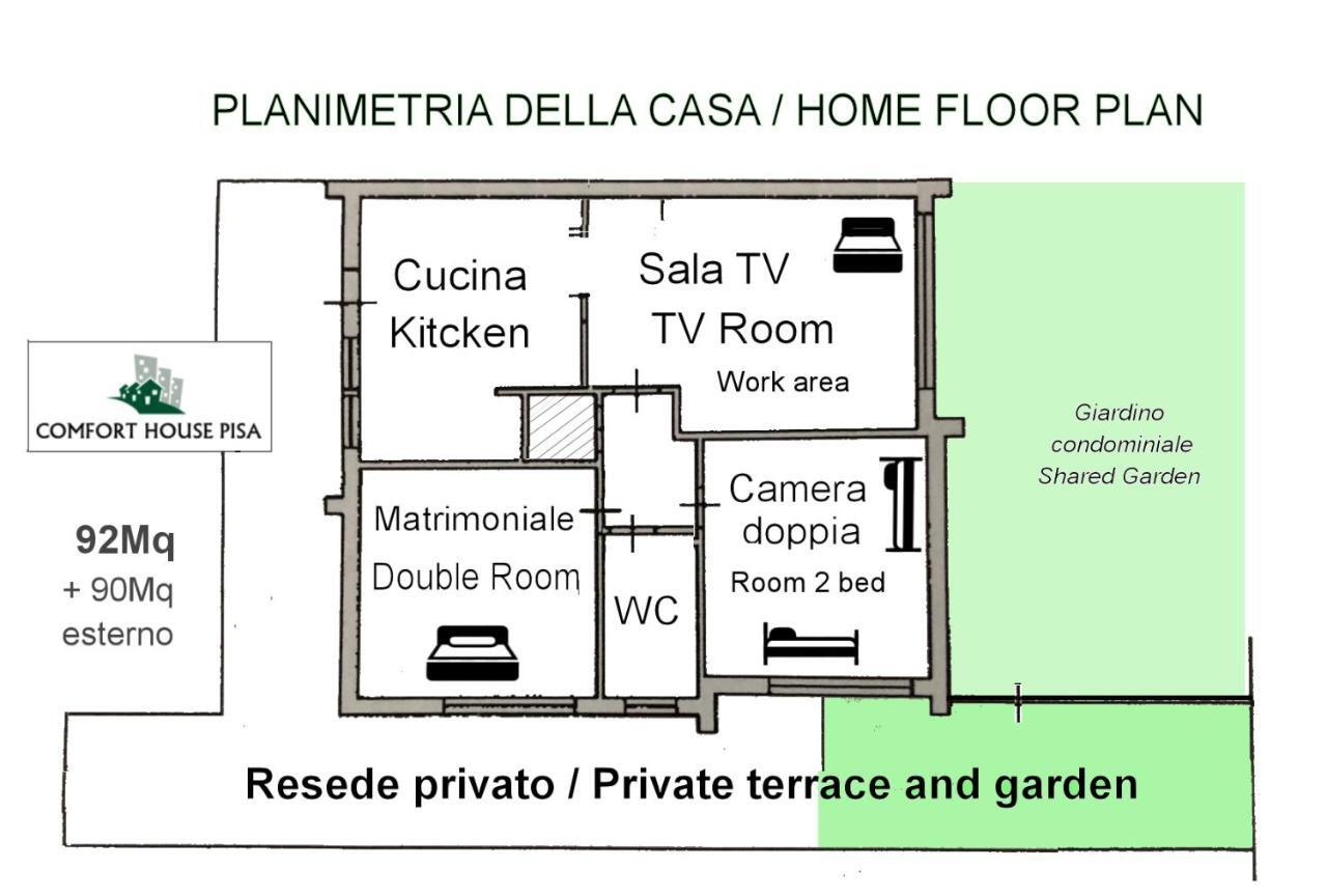 Comfort House Pisa Eksteriør billede